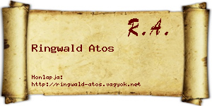 Ringwald Atos névjegykártya